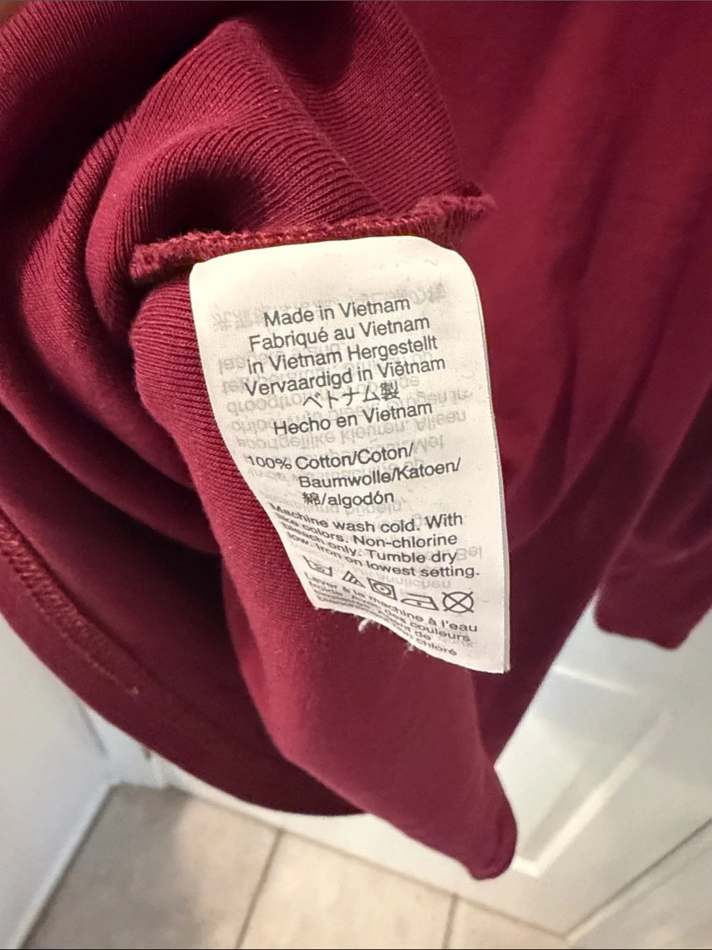 J. Crew Burgundy Long Sleeve Mock Neck Top